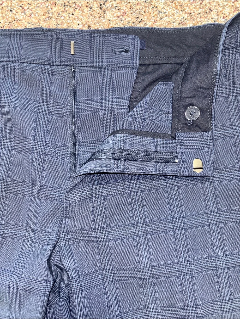 J. Crew Men's Thompson Tapered Blue/Gray Plaid Suit Pants Trouser Size 38x32